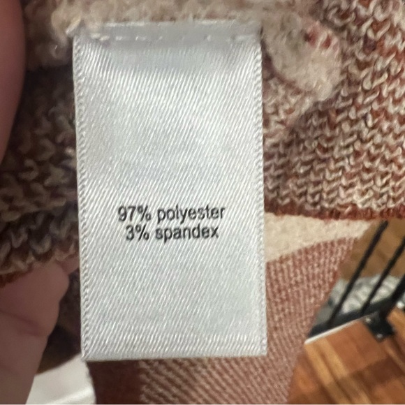 Maurices Plaid Collared Vest NWT Rust Cream pockets open front - Picture 5 of 6